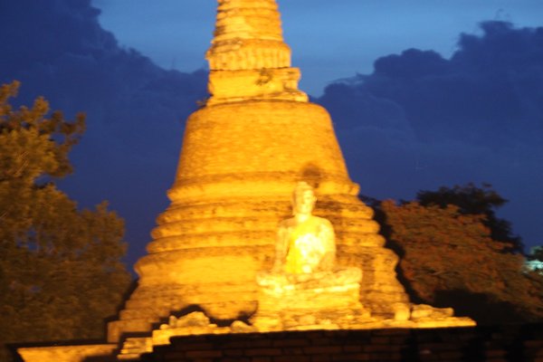 Ayutthaya temple by night