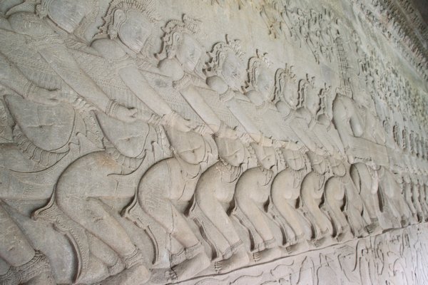 Angkor Wat bas relief detail