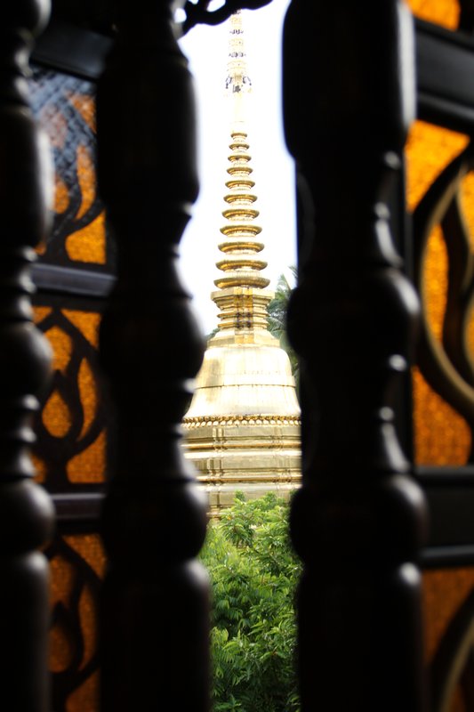 Golden stuppa detail Chiang Rai