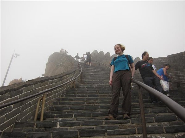 Liz on the steep section of the Great Wall