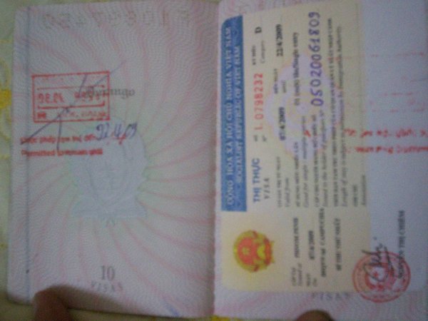 My visa.