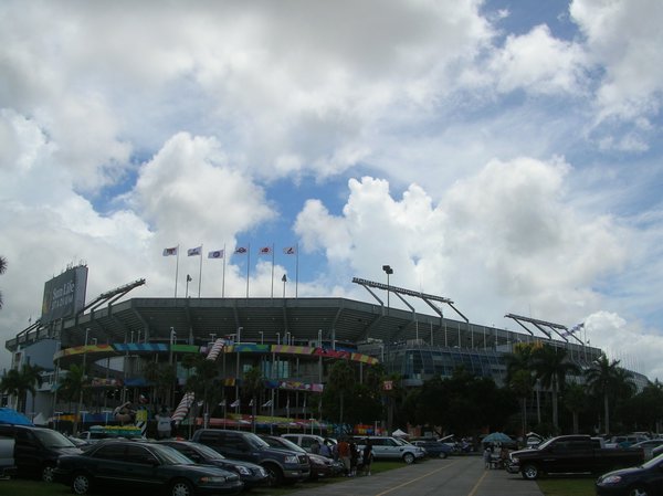 the stadium of many names where the Marlins play