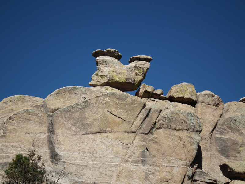 climbing Mount Lemmon -- rock in balance