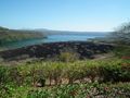 Masaya lake view with old lava flow