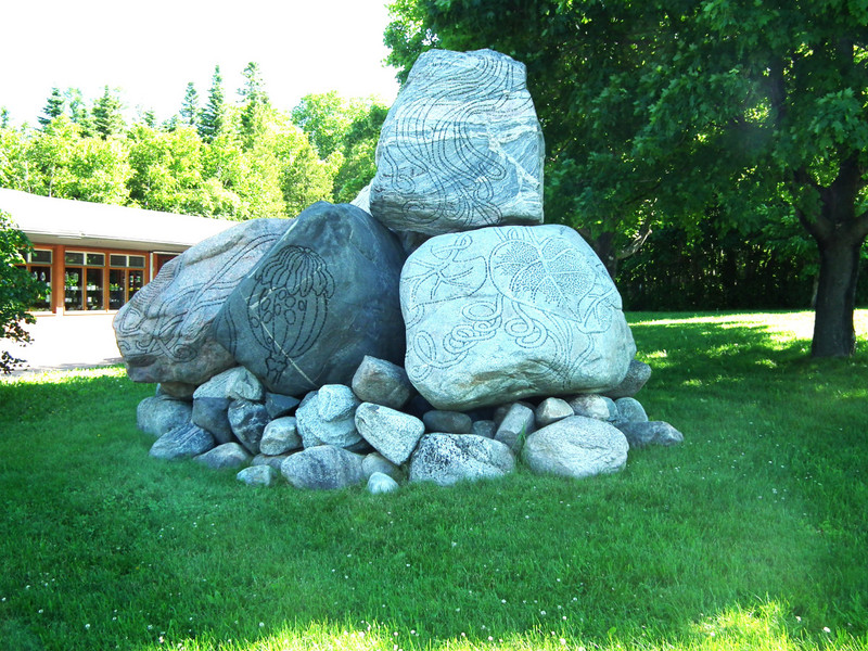 Rock art at Redford gardens
