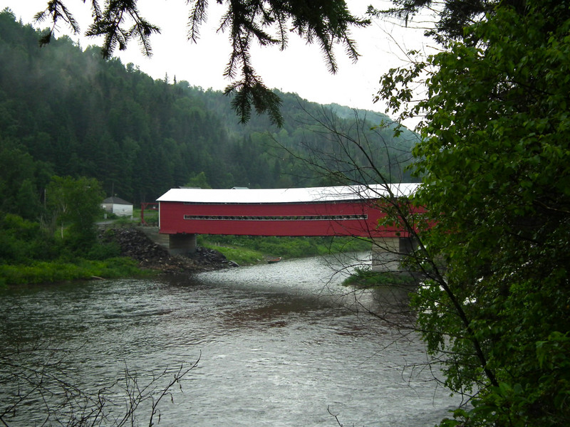 covered bridge over Matapedia river