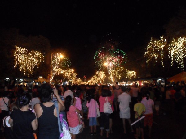 Fireworks to celebrate the anniversary of the King's Coranation