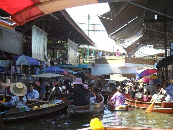 Iconic view of a floating market
