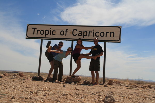 Crossing the Tropic of Capricorn - not much around here!