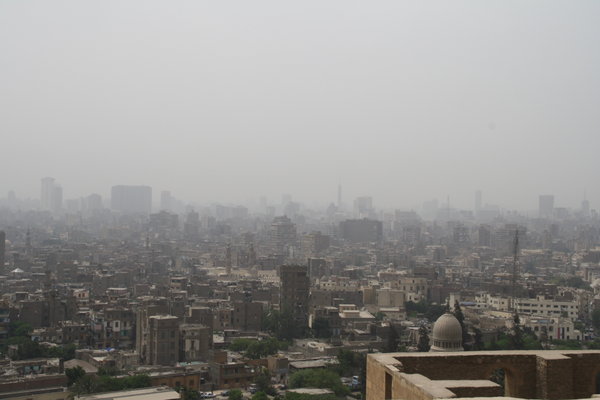 Smoggy view of Cairo