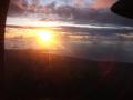 Sunset on flight