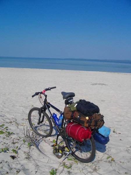 Bike on a beach