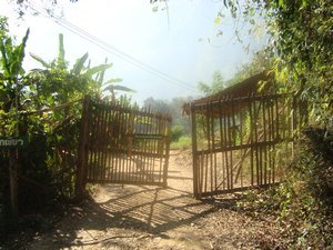Unguarded entrance to Camp