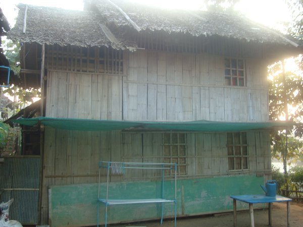 Our split bamboo house for the nignt