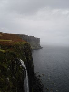 Waterfall and Kilt cliffs, Skye