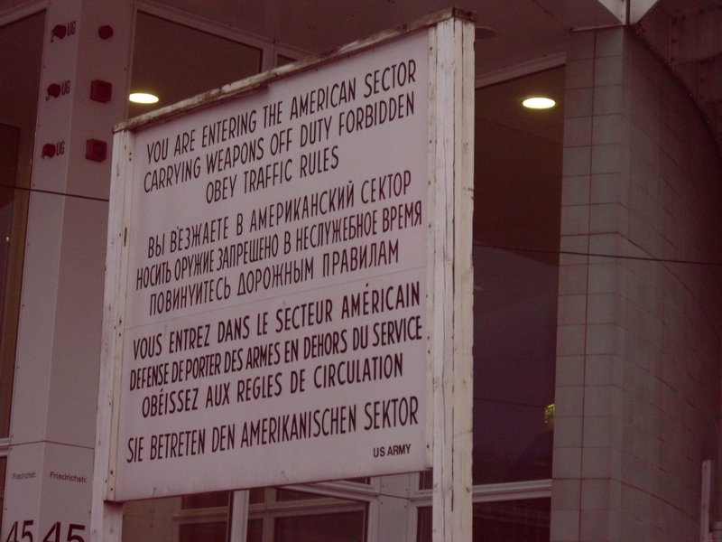 At Checkpoint Charlie Berlin