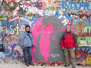 The 'Lennon against Lenin Wall' in Prague