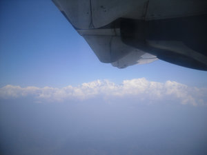 The flight to Kathmandu