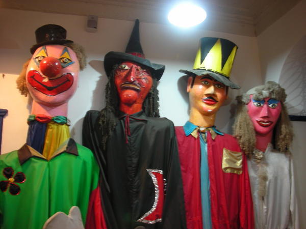 large puppets used in annual carnival