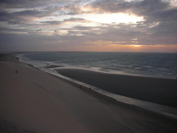 view of sunset from the sand dunes