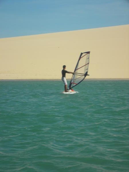 tryin my hand at kite surfing