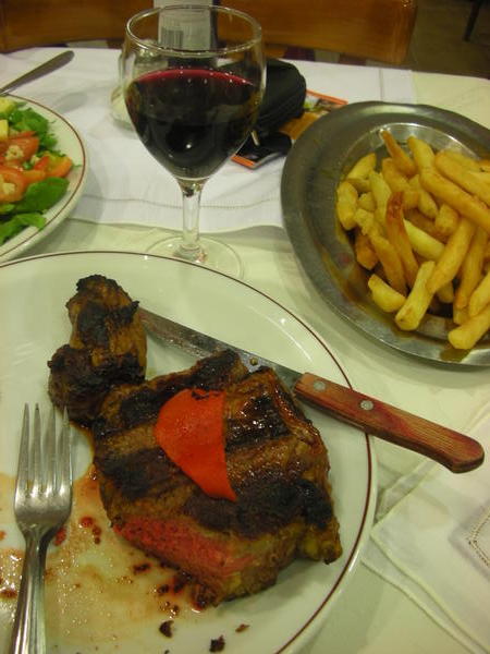 steak and wine again!!! im back!!
