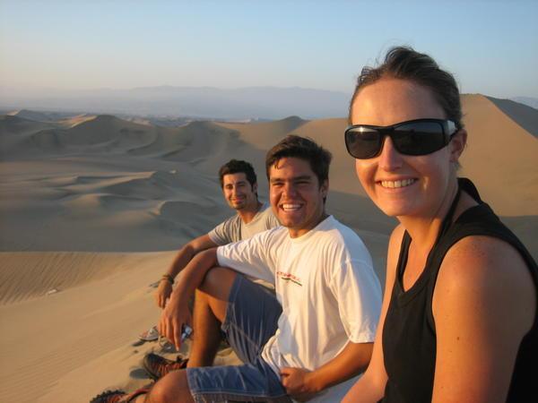 3 of the 4 of us that walked up the dunes for sunset