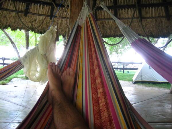 Playa Blanca-my sleeping quarters....a hammock