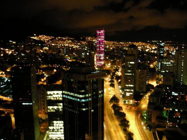 view of Bogota city at night