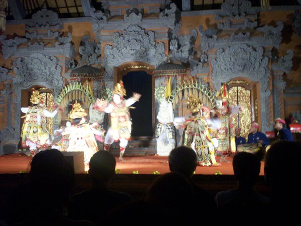 A dance performance at the palace in Ubud