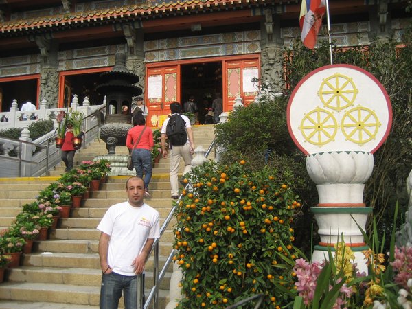 Enis at Po Lin Monastery