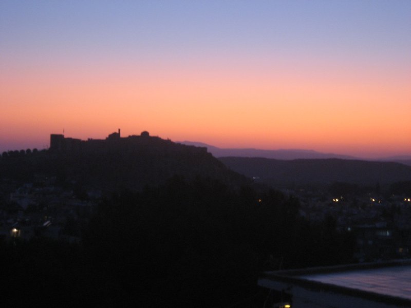 Selcuk Castle at Sunset