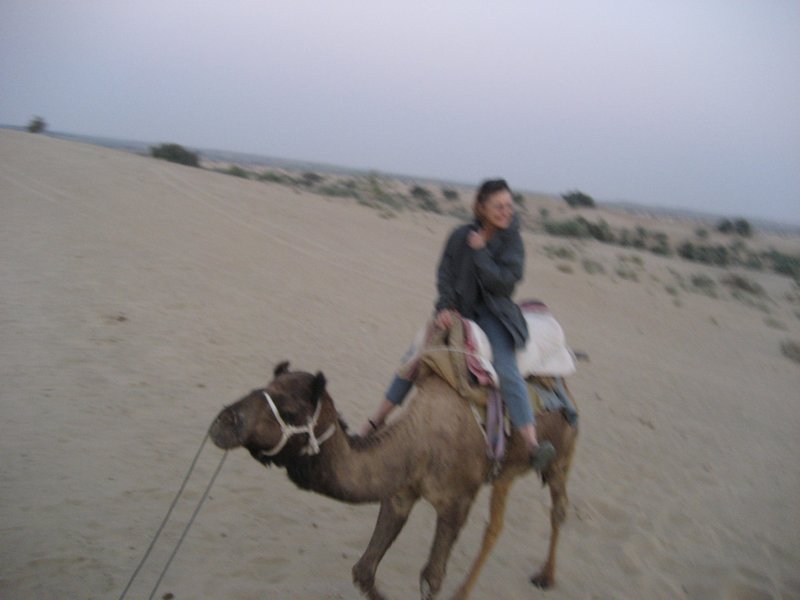 Annette on her Camel