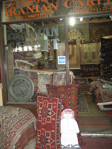 Stanley at the Iranian Carpet Shop at the Souk