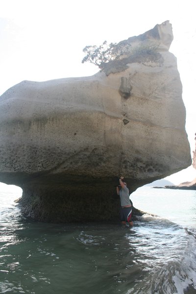 Billy having fun in Cathedral Cove
