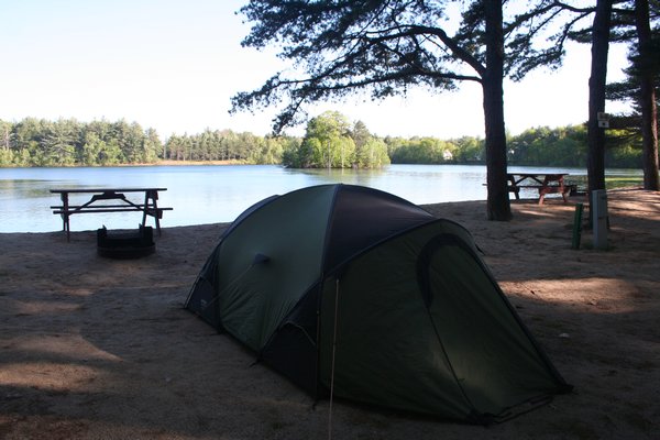 Our campsite in Wassamki Springs