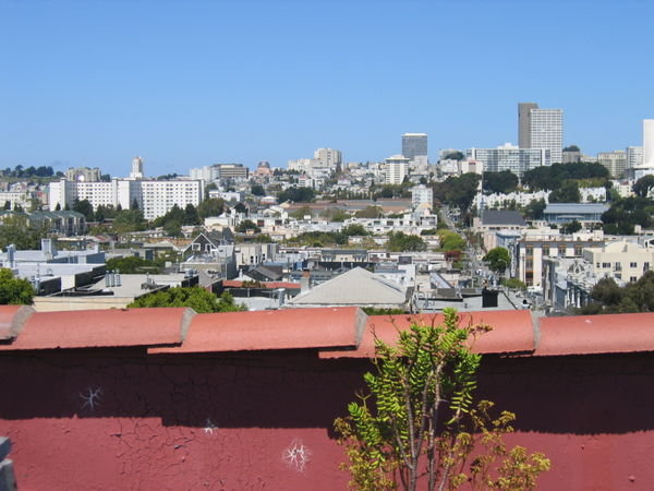 View of the city from roof of Zen Center