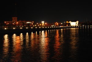 Tsuruga port at night