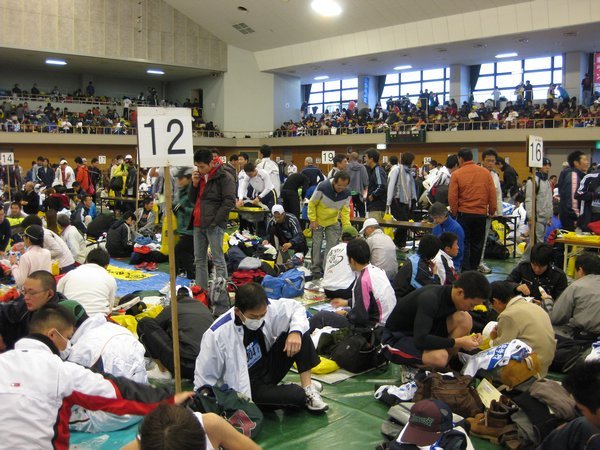 Preparation before race in the gym