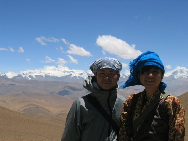 Aki and I with Mt. Everest at the background