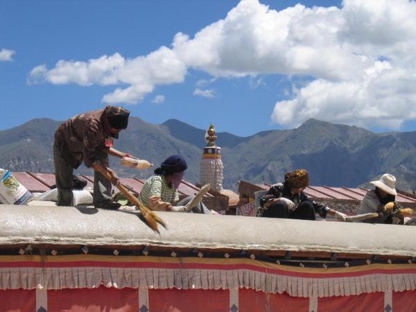Tibetans working