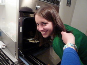 Cleaning the oven...