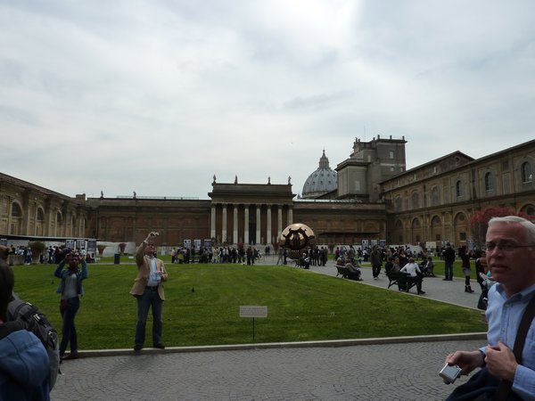 Weaving our way around the Vatican Museum to get to the Sistine Chapel