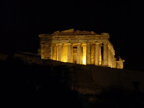 Parthenon at night