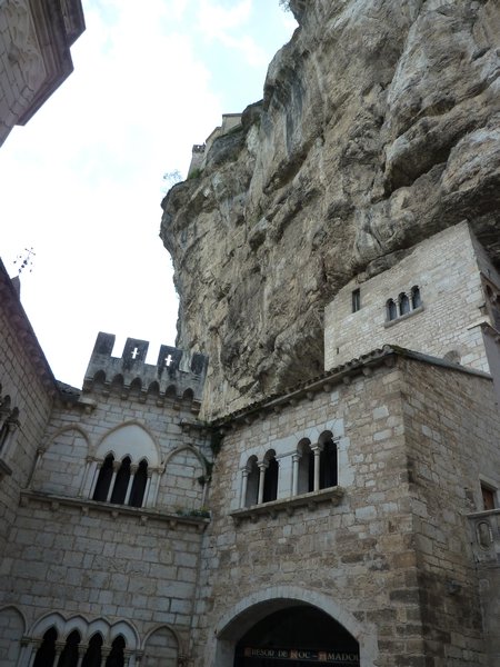 Church built into the cliff in Rocamadour