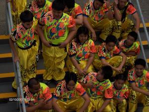 Colorful Lion Dancers.