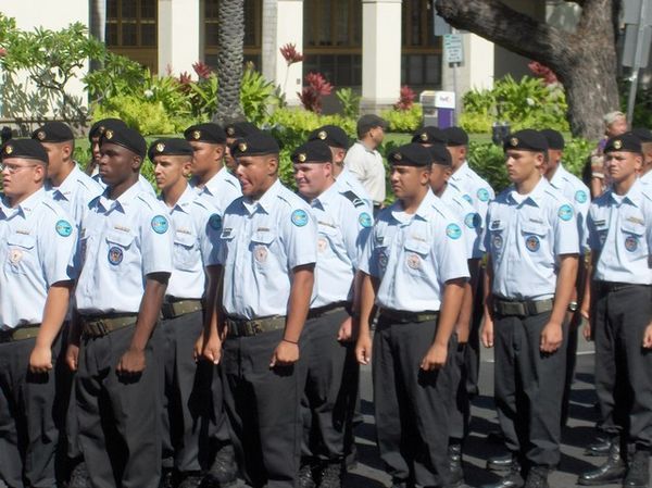 High School Military Students.