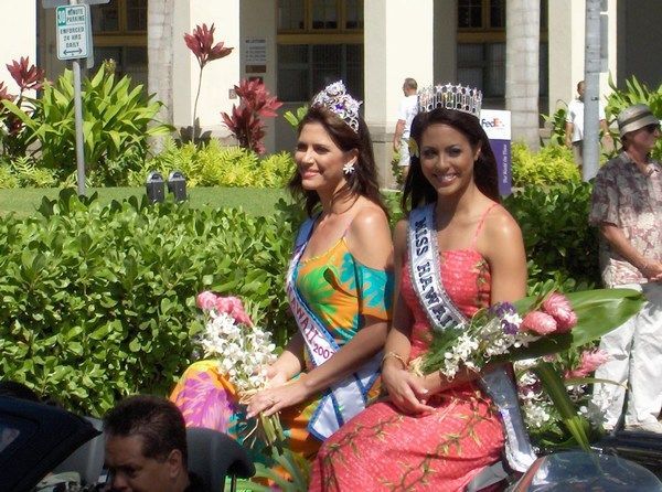 Mrs. and Miss Hawaii. Mother and Daughter.
