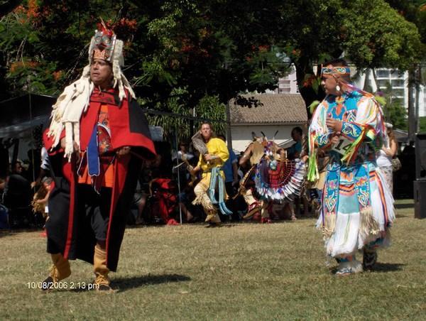 Northwest Tribe Dancer (On Left)