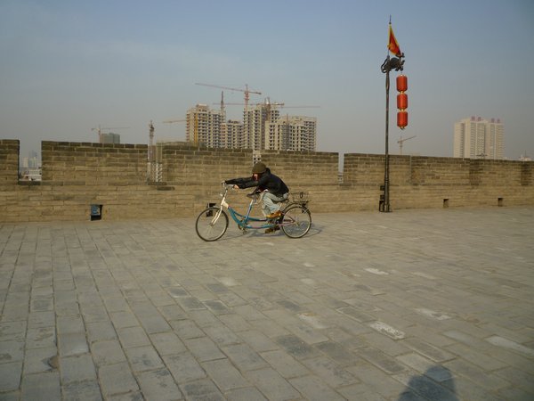 Cycling the city wall in Xi'an
